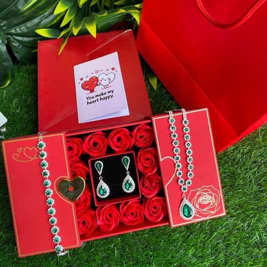 5 IN 1 Fancy Valentines Ladies Gift Set - Green 1