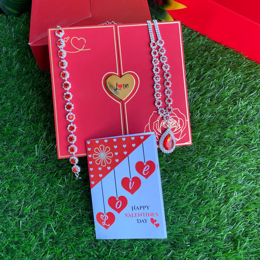 5 IN 1 Fancy Valentines Ladies Gift Set - Red 2