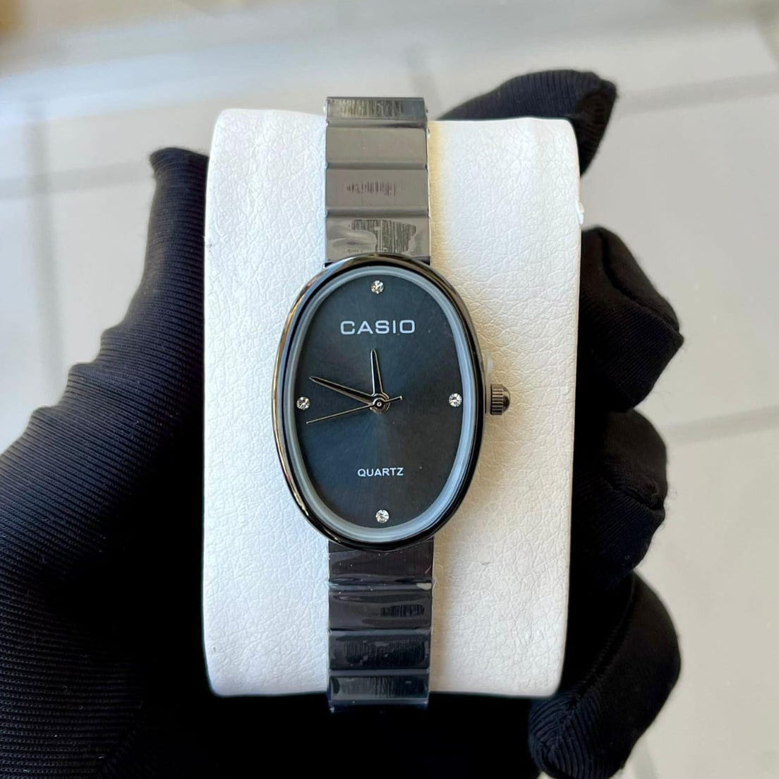 Casio Water Resistant Stainless Steel Ladies Watch - Black