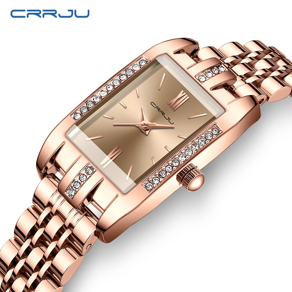 CRRJU 5026 3ATM WaterProof Ladies Watch - Gold