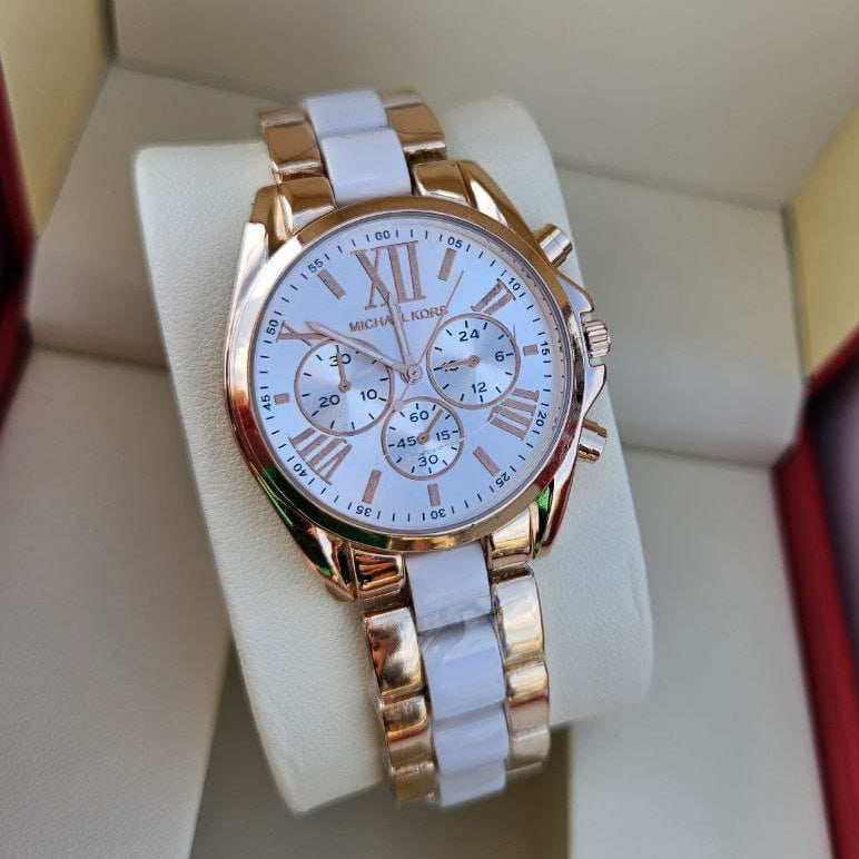 MICHAEL KORS Water Resistant Stainless Steel Ladies Watch - Gold Blue