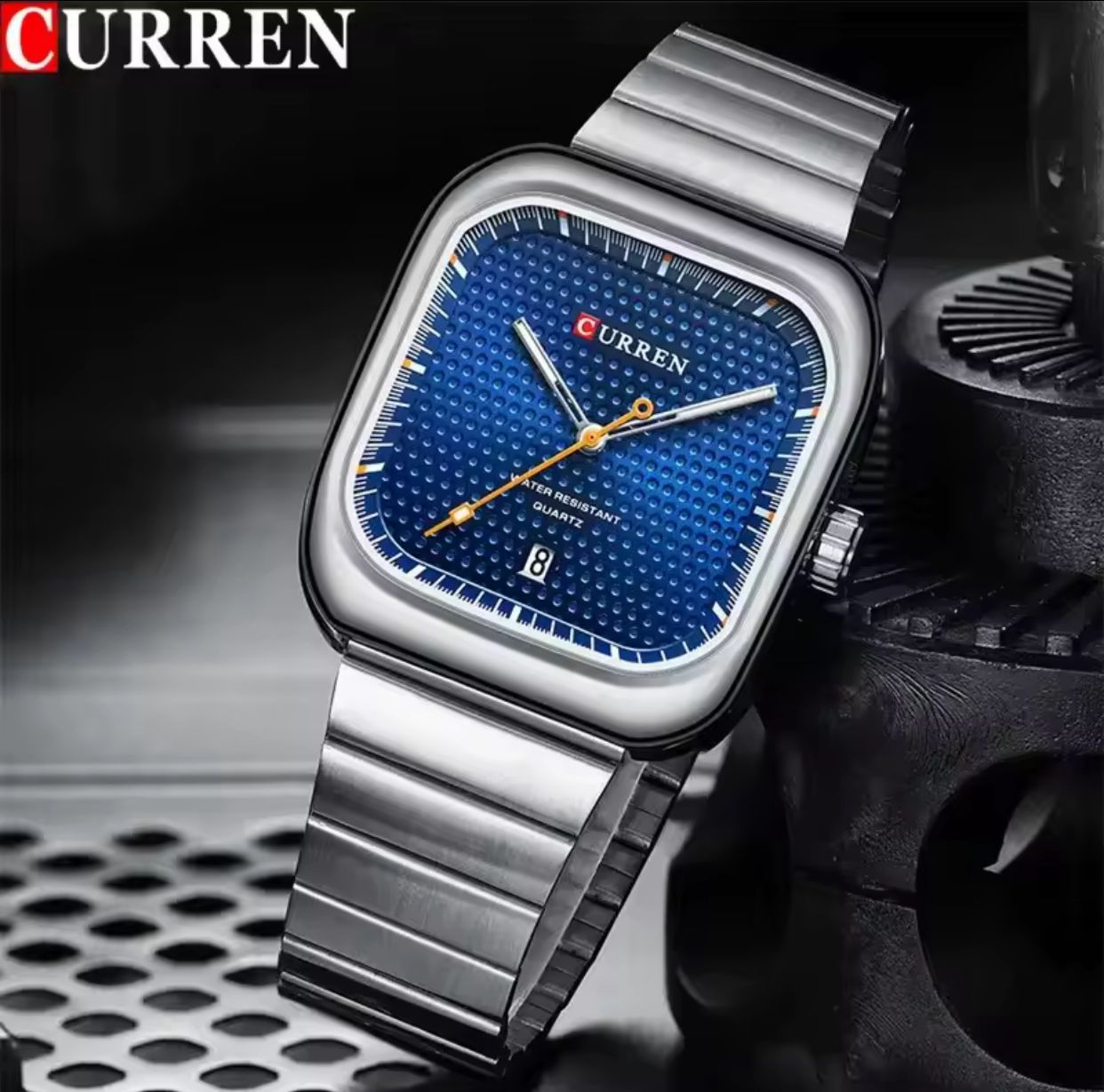 CURREN 8460 Water Resistant Stainless Steel Men's Watch - Silver Blue