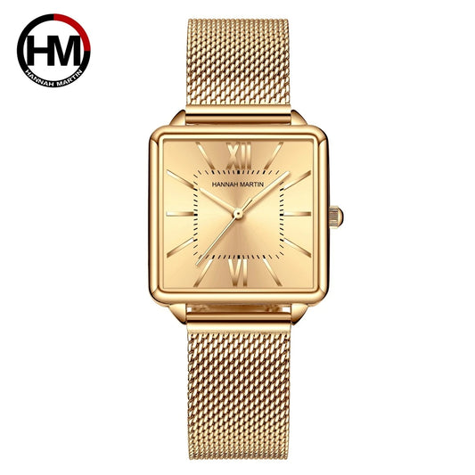 Hannah Martin 1082 Stainless Steel Water Resistant Ladie's Watch - Gold
