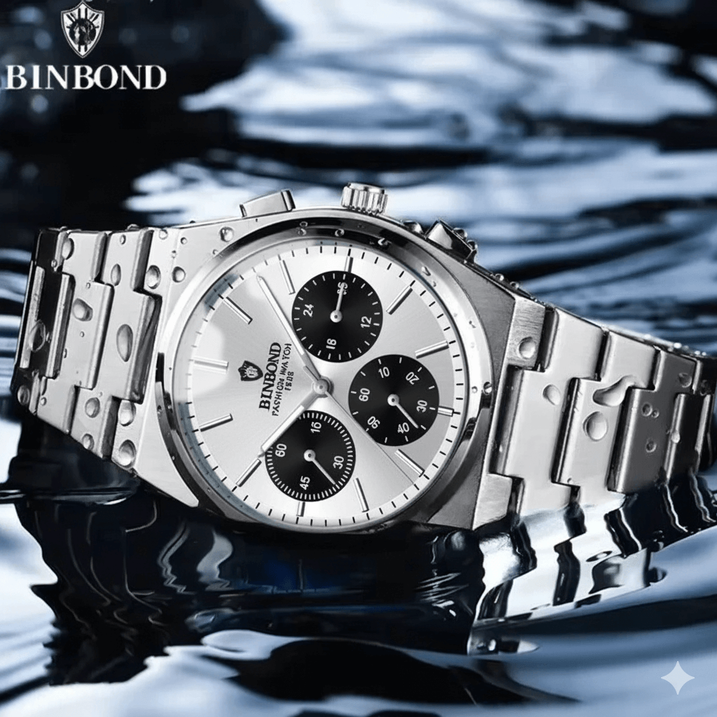 BINBOND Chronograph Waterproof Quartz Movement Men's Watch