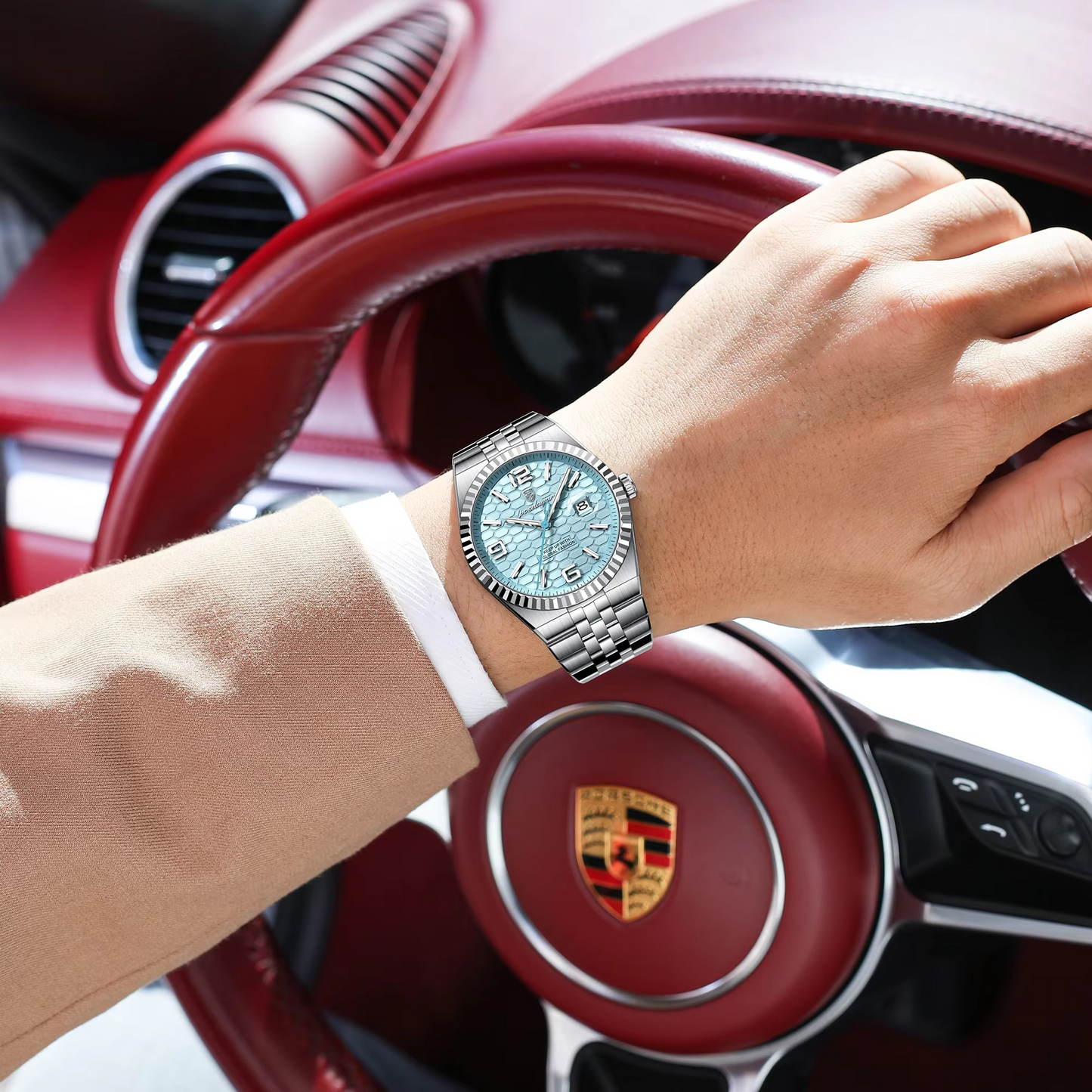 POEDAGAR High Quality Original Men's Waterproof Luminous Quartz Watch