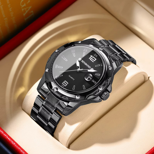 BINBOND B9696 Luminous Stainless Steel Business Men's Watch
