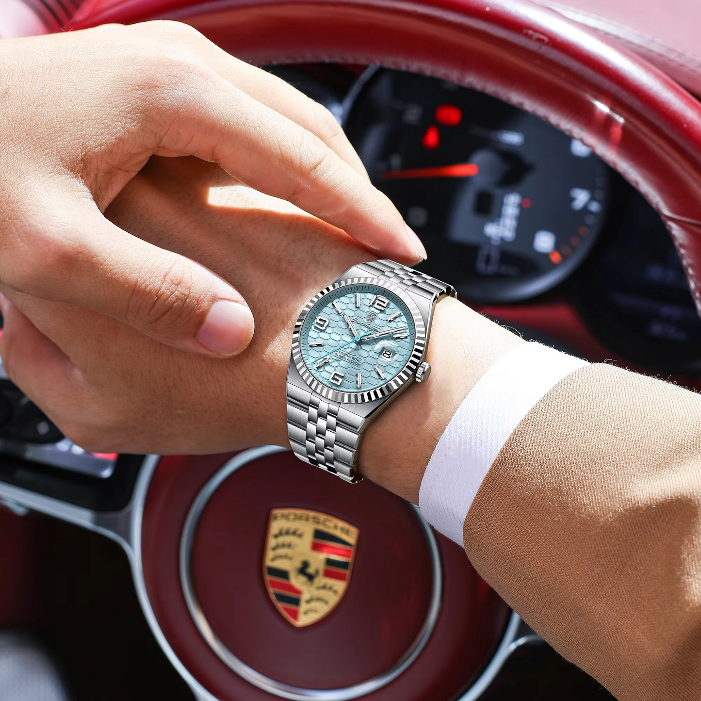 POEDAGAR High Quality Original Men's Waterproof Luminous Quartz Watch