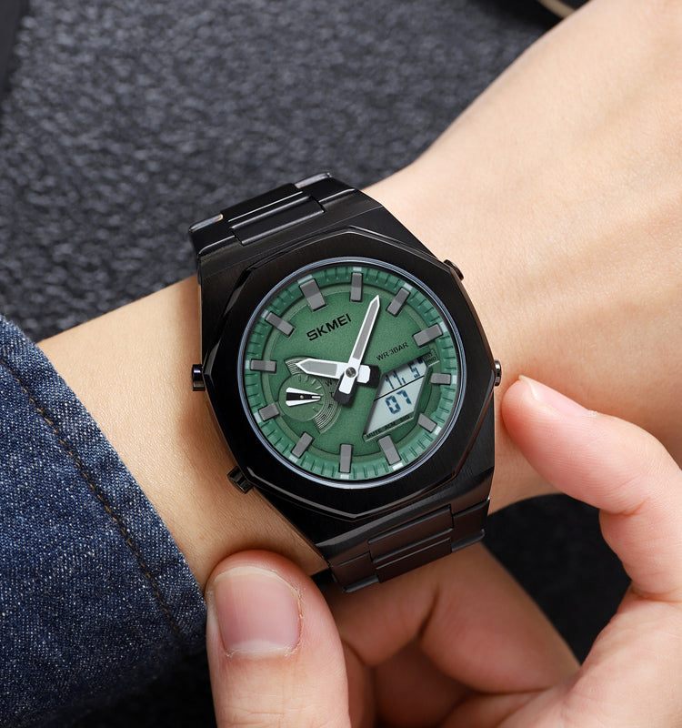 Original SKMEI DUAL Time Water Proof Stainless Steel Men's Watch