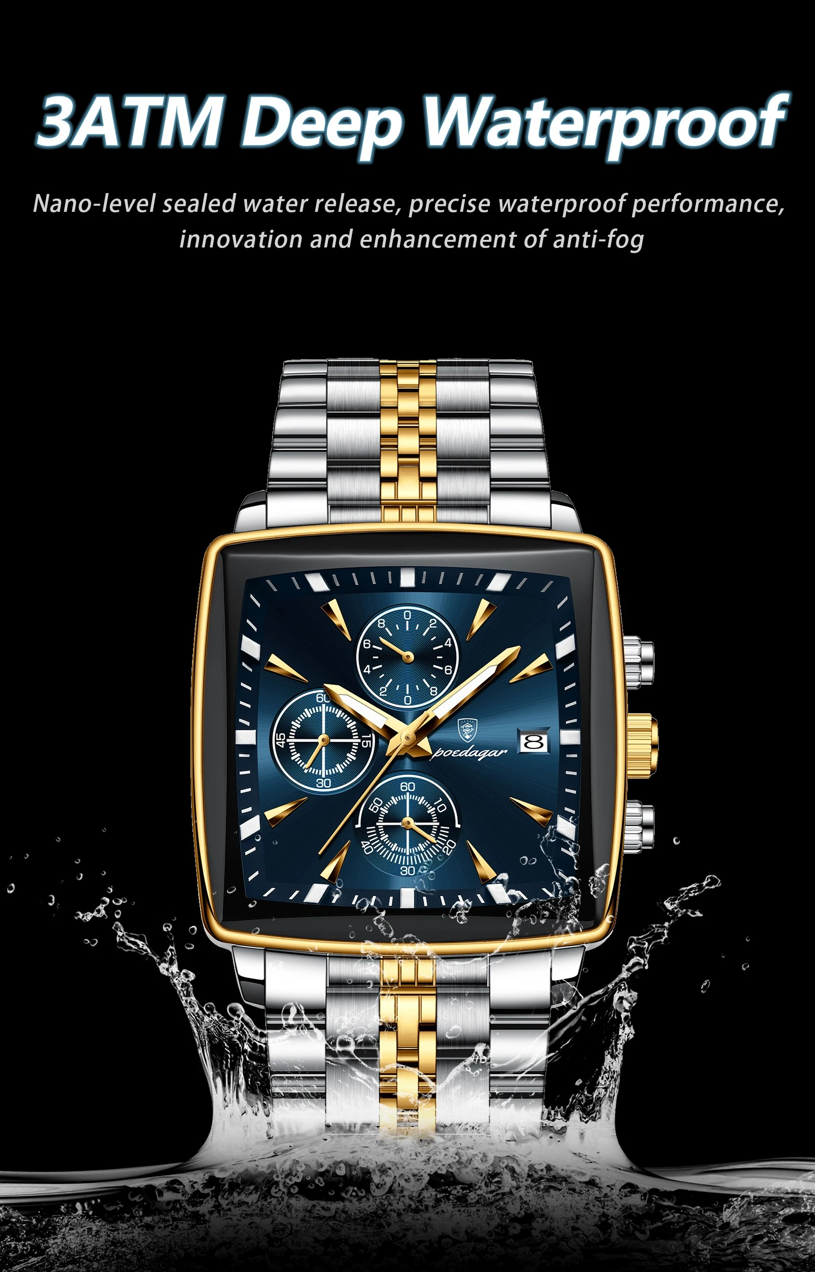BINBOND Chronograph Waterproof Luminous Men's Watch