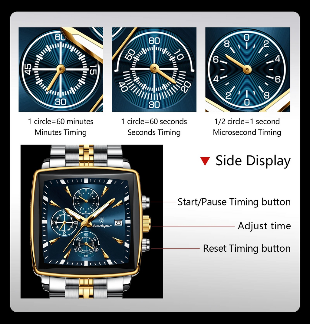 BINBOND Chronograph Waterproof Luminous Men's Watch