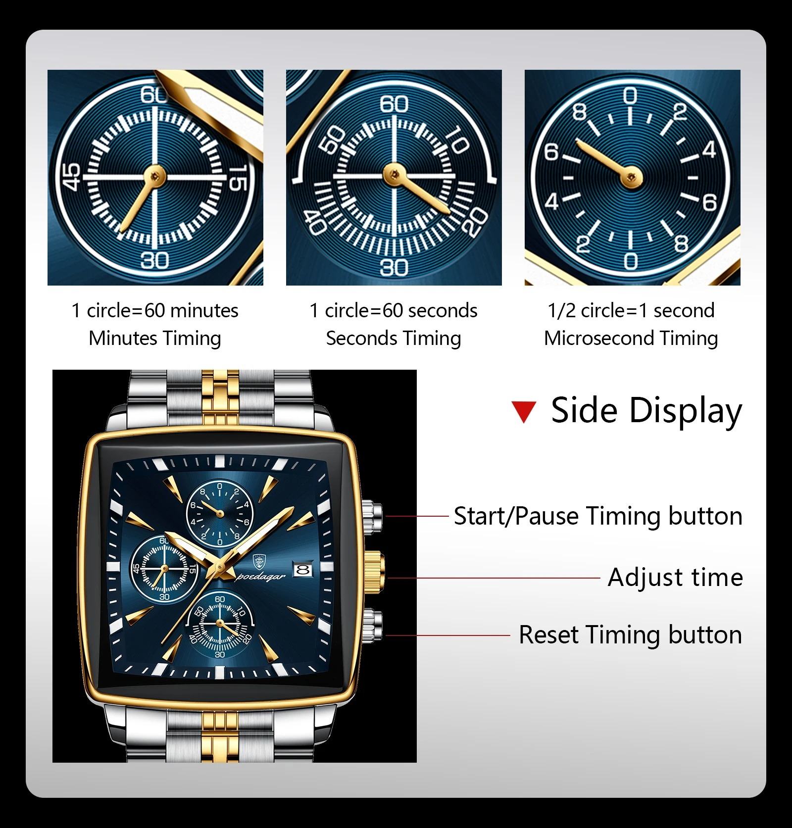 BINBOND Chronograph Waterproof Luminous Men's Watch