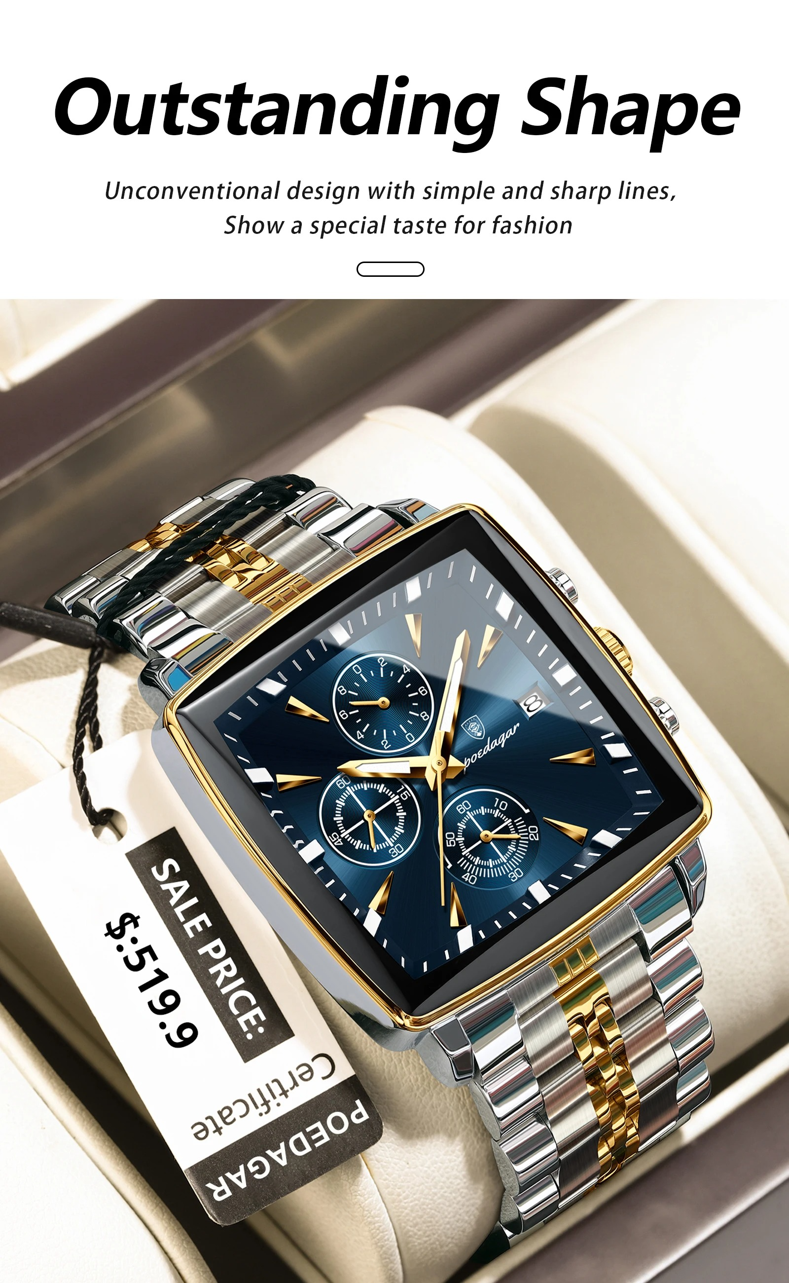 BINBOND Chronograph Waterproof Luminous Men's Watch