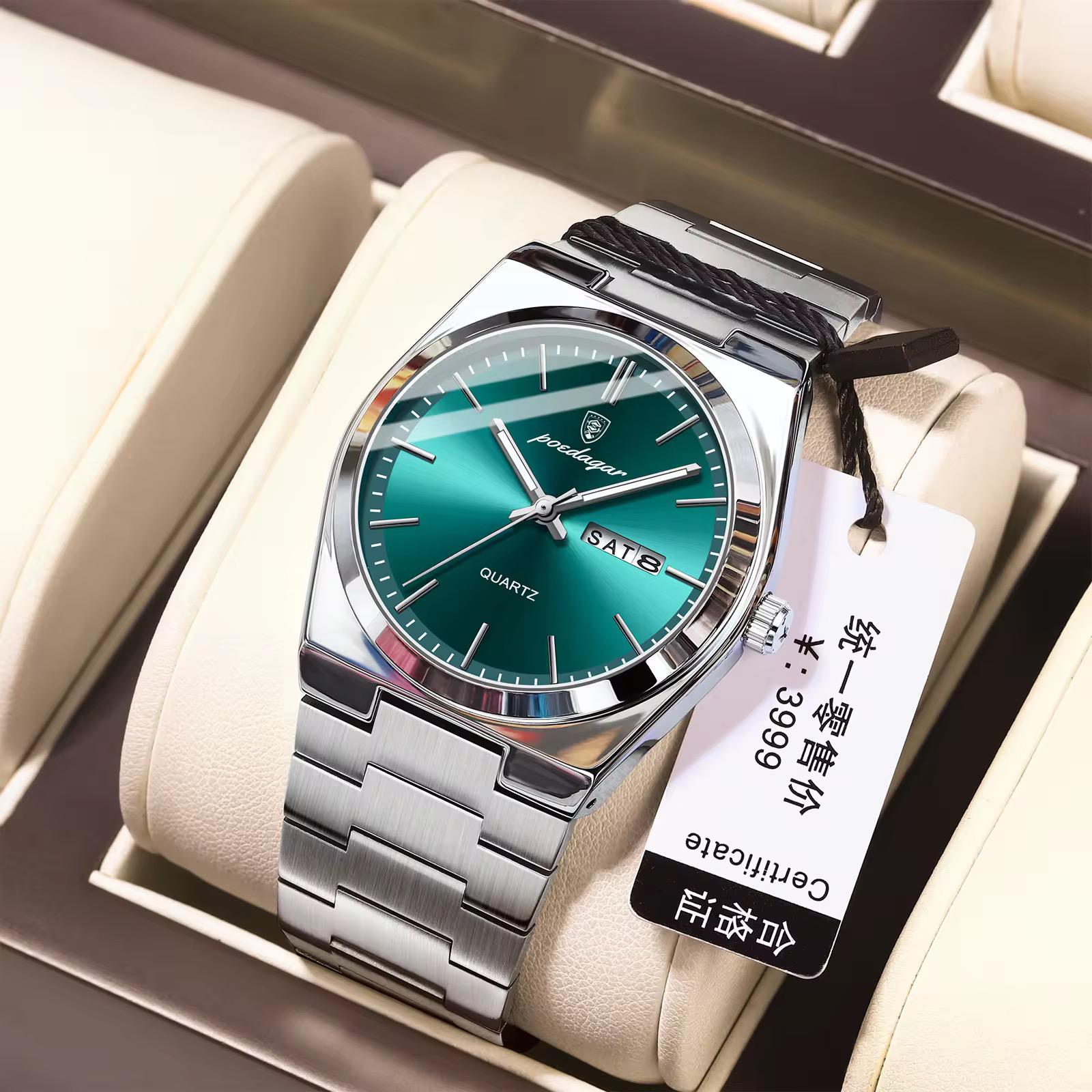 Poedagar WaterProof Stainless Steel Men's Watch 930