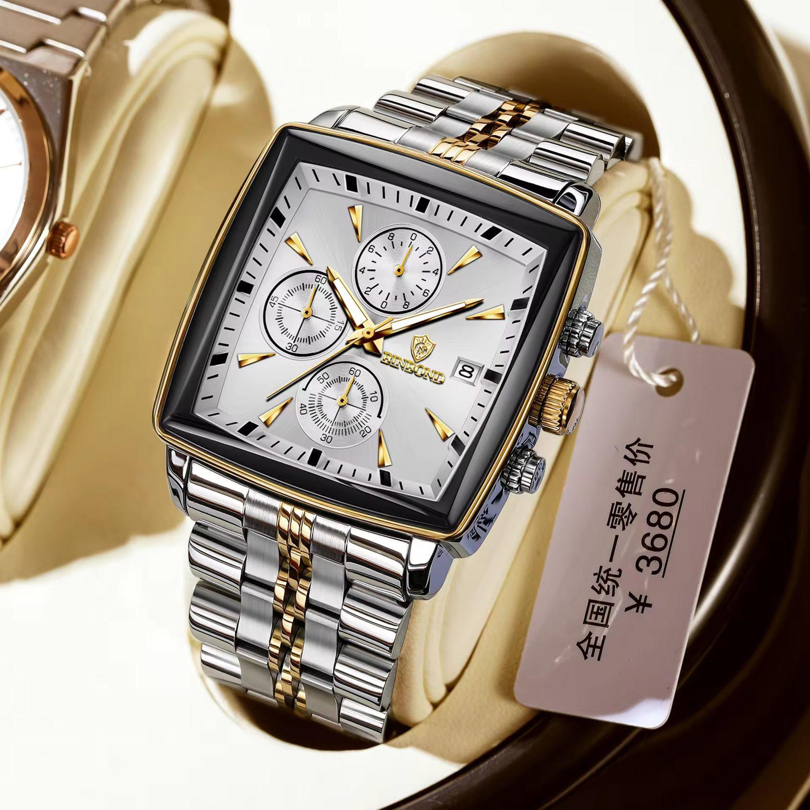 BINBOND Chronograph Waterproof Luminous Men's Watch
