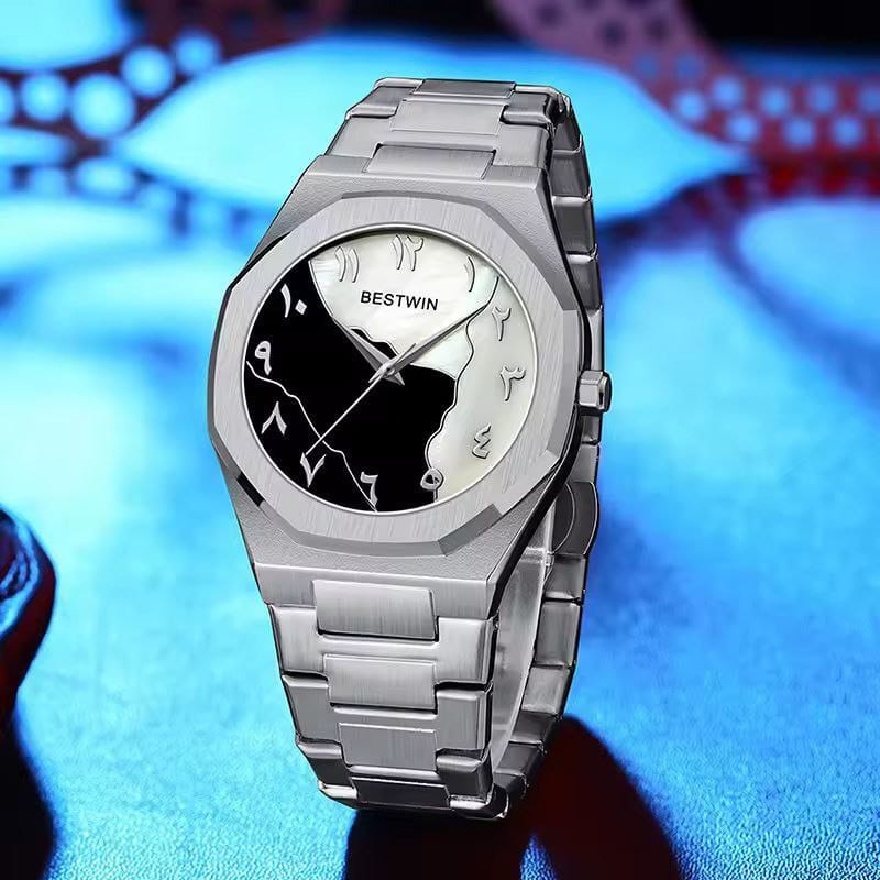 Bestwin 812BK Arabic Dial Stainless Steel Men's Watch