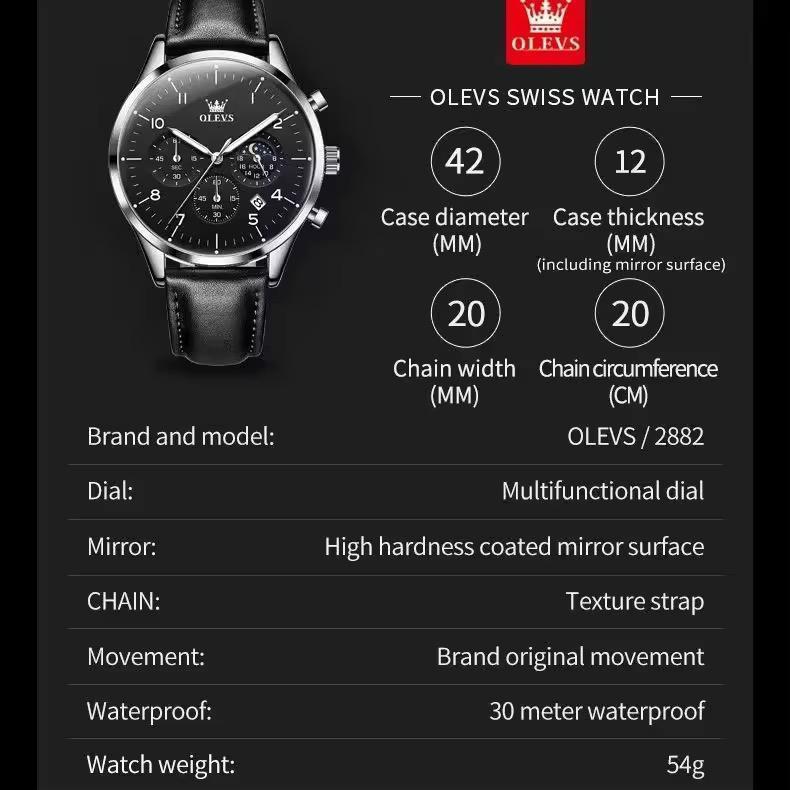 OLEVS 2882 Chronograph WaterProof Men's Wrist Watch