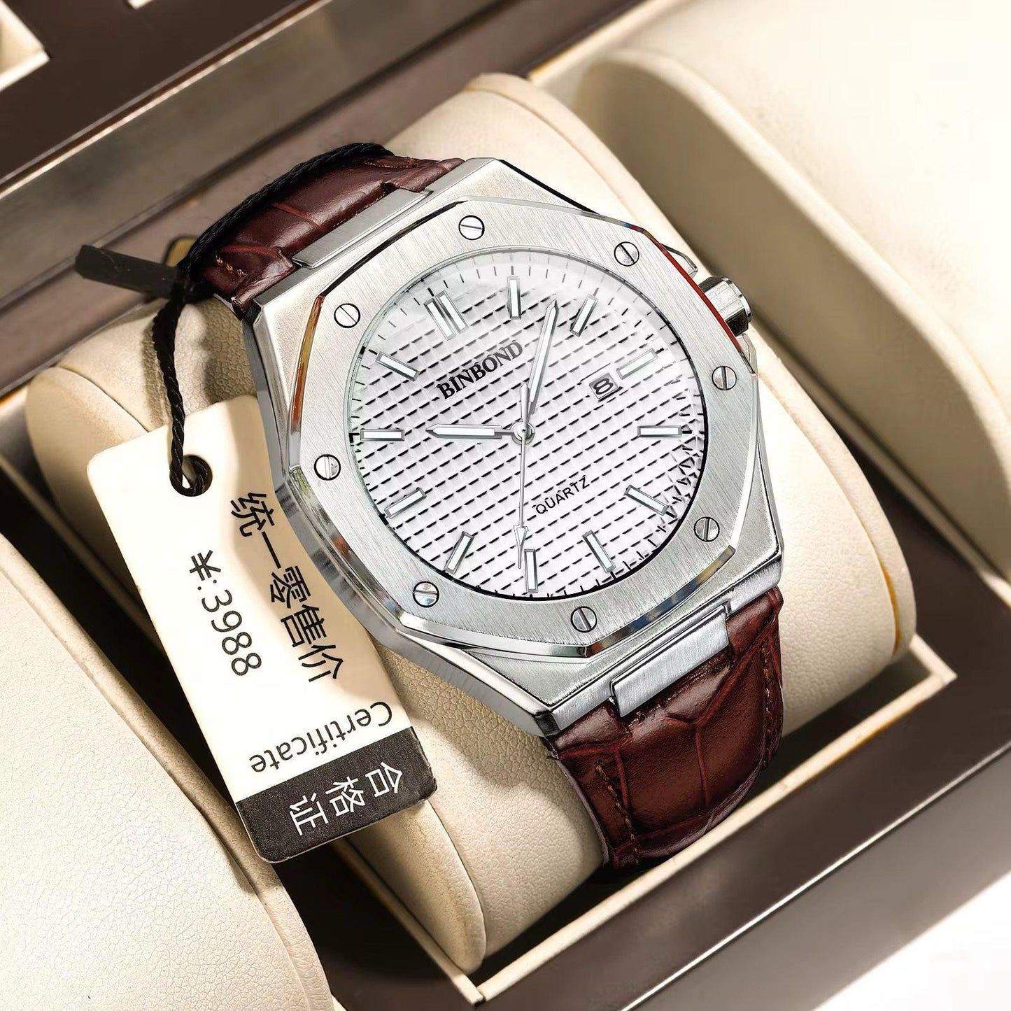 BinBond Hexagonal WaterProof Gent's Watch