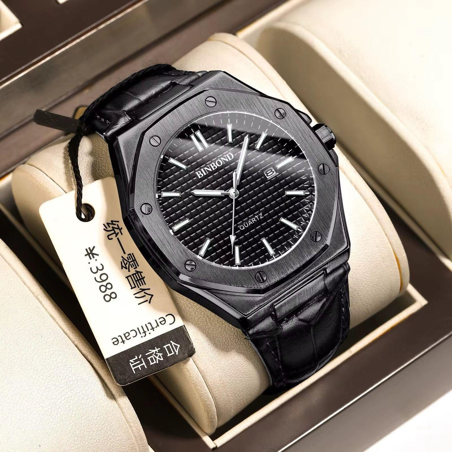 BinBond Hexagonal WaterProof Gent's Watch