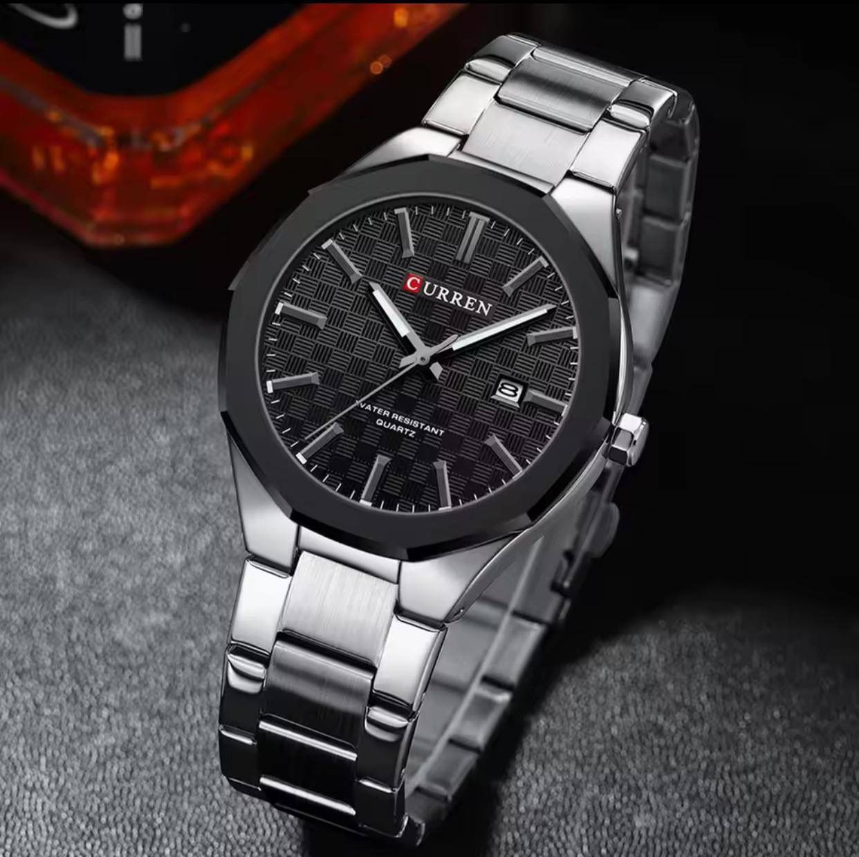 Curren Luminous Hands Water Resistant Stainless Steel Men's Watch