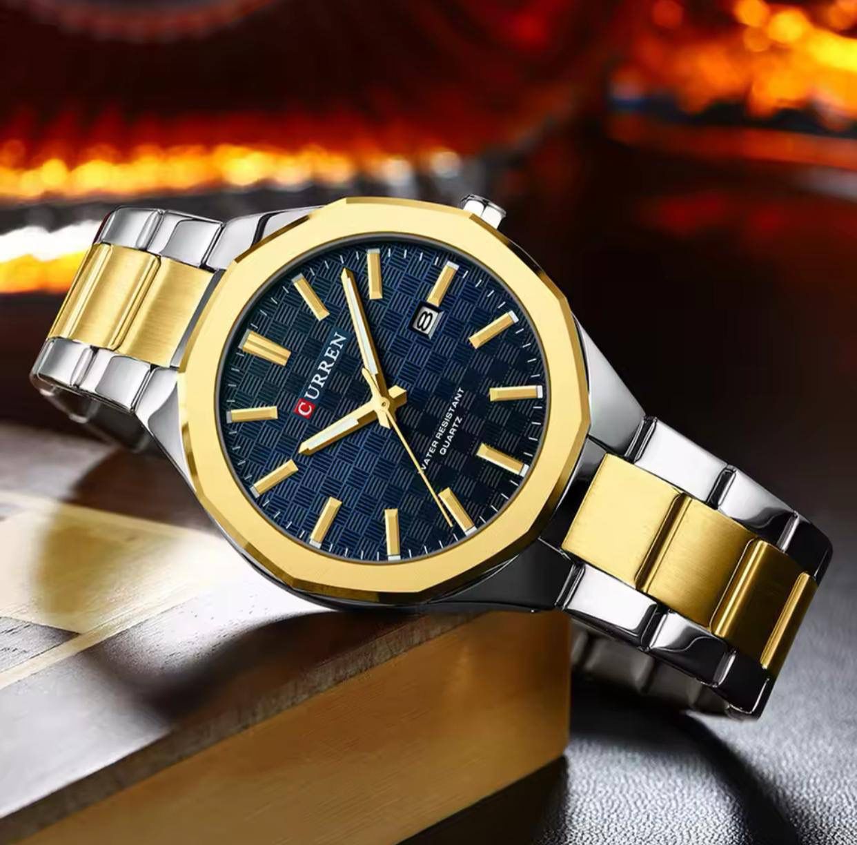 Curren Luminous Hands Water Resistant Stainless Steel Men's Watch