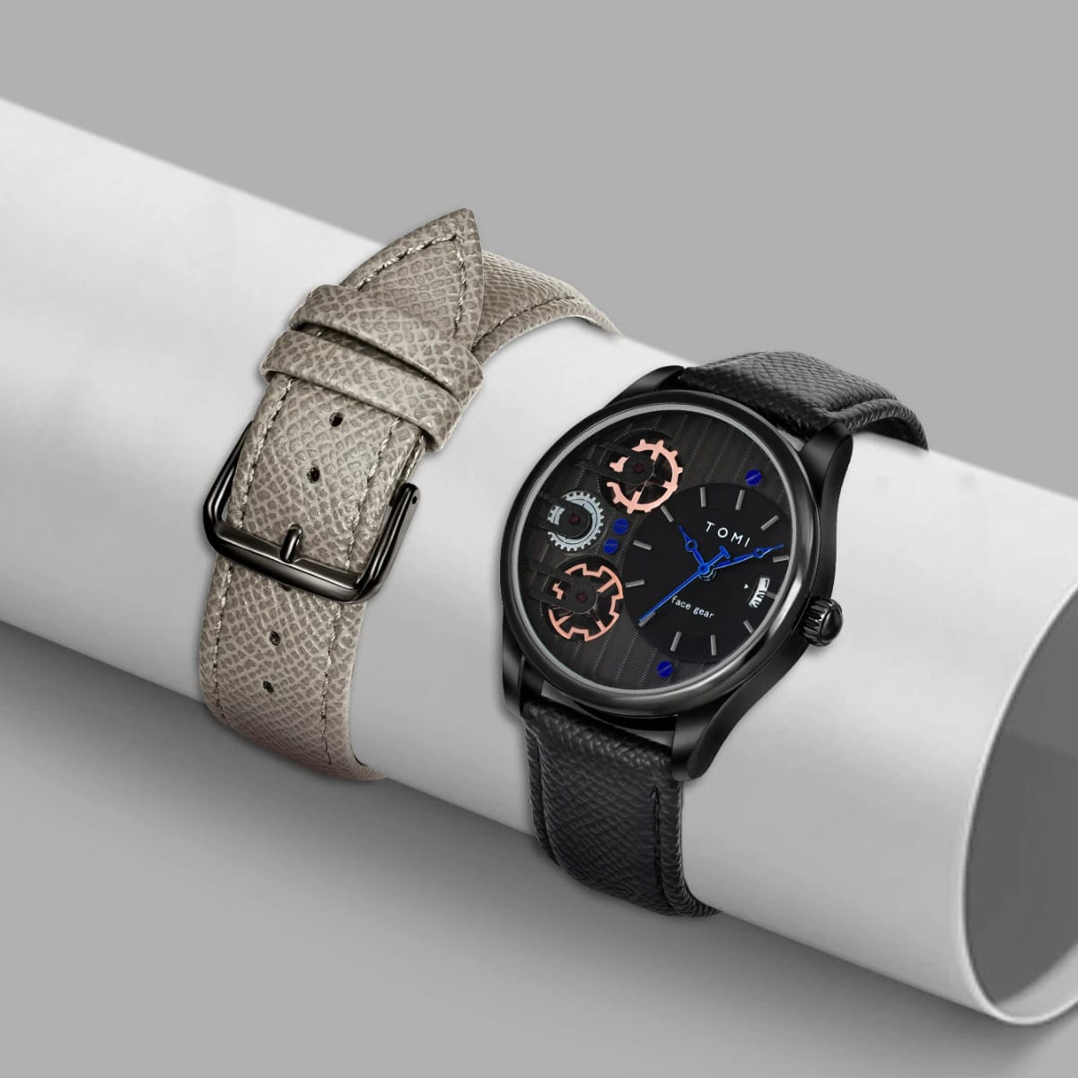 TOMI Water Resistant Original Leather Straps Men's Watch