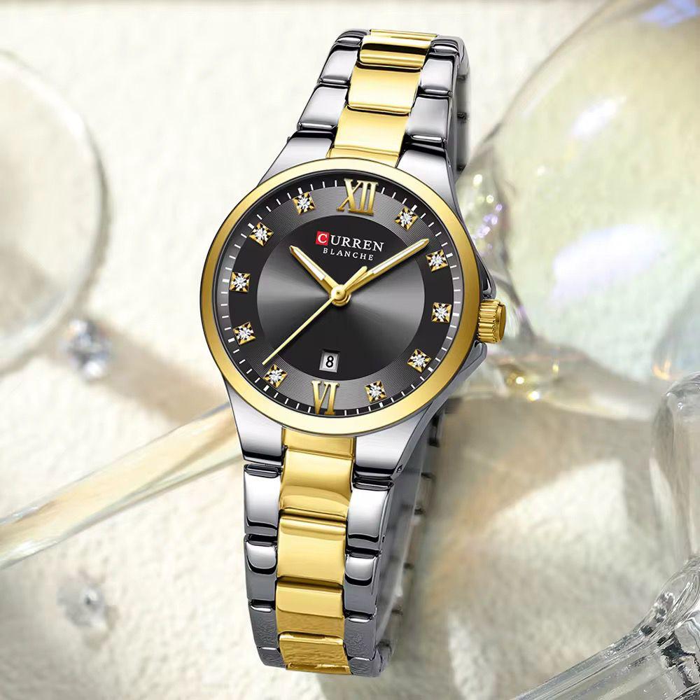 CURREN 9107 Diamond Scale Waterproof Luminous Ladies Watch