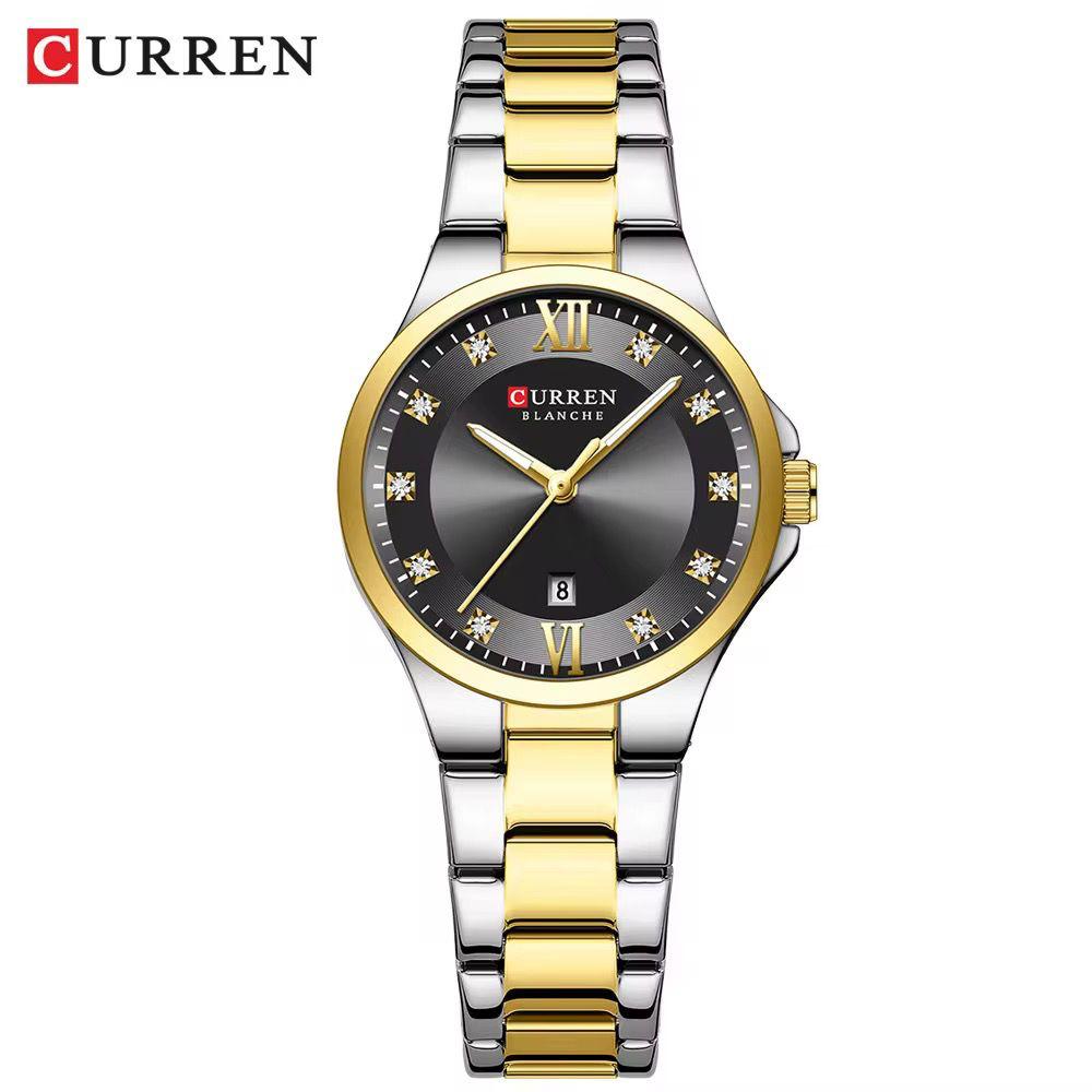 CURREN 9107 Diamond Scale Waterproof Luminous Ladies Watch