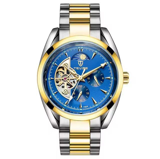 TEVISE 795A Automatic Mechanical Stainless Steel Men's Watch Blue