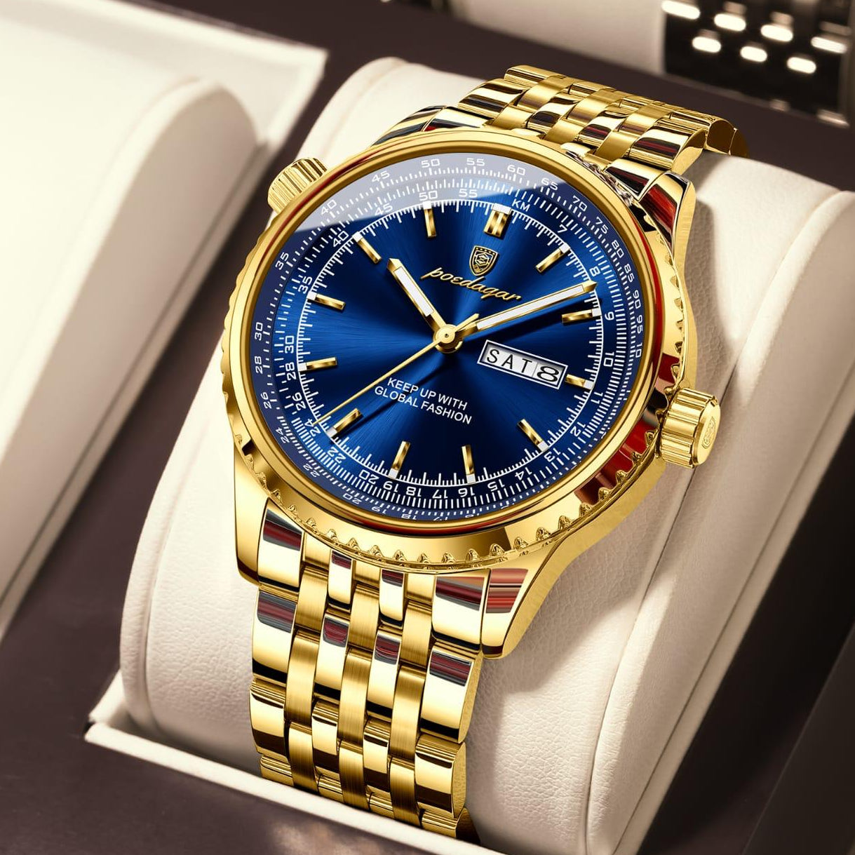 Poedagar Water Proof Luminous Stainless Steel Men's Watch