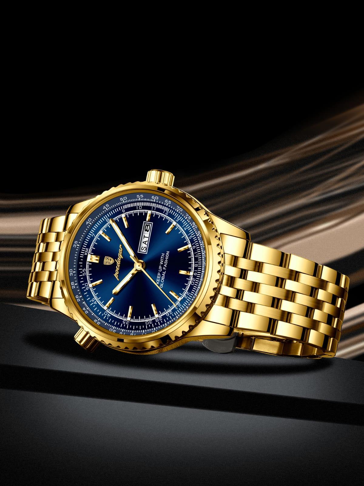 Poedagar Water Proof Luminous Stainless Steel Men's Watch