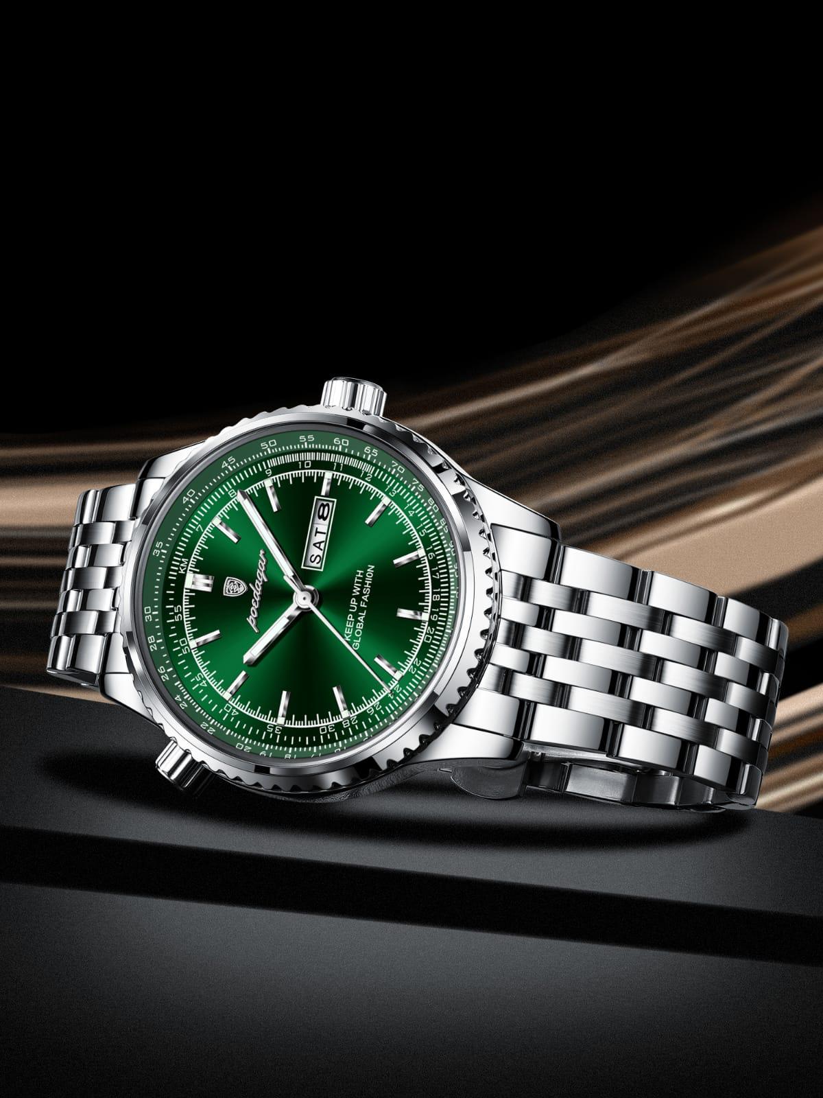 Poedagar Water Proof Luminous Stainless Steel Men's Watch