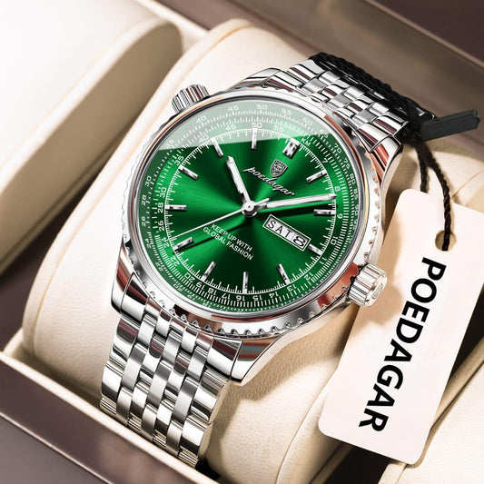 Poedagar Water Proof Luminous Stainless Steel Men's Watch