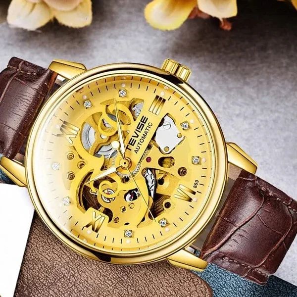 TEVISE Automatic Mechanical Men's Water Resistant Watch