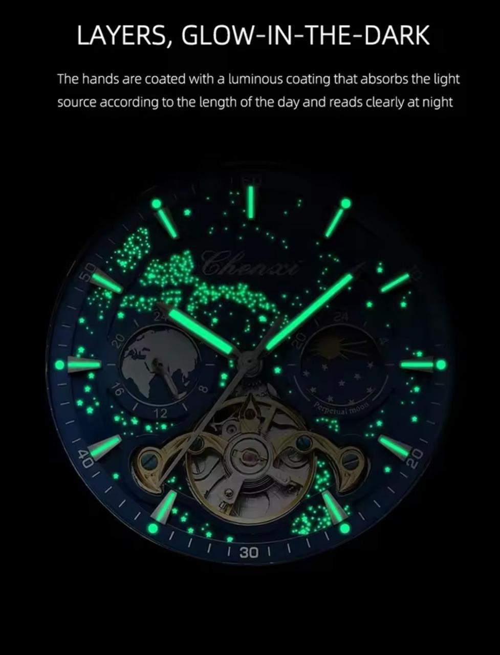 Chenxi Automatic Chronograph WaterProof Luminous Men's Watch
