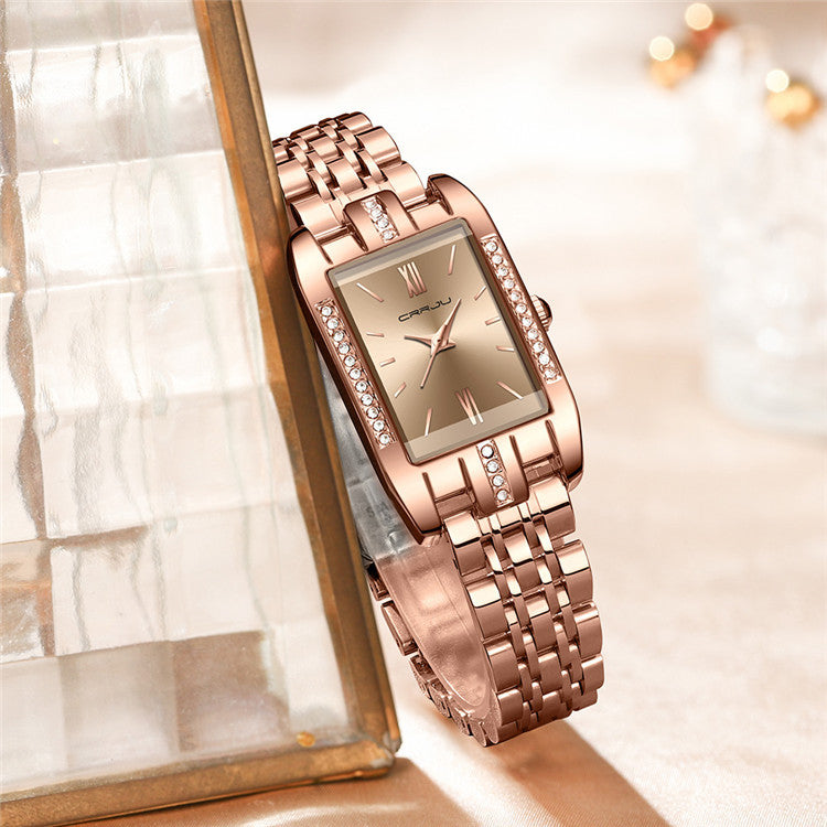 CRRJU 5026 3ATM WaterProof Ladies Watch - Gold