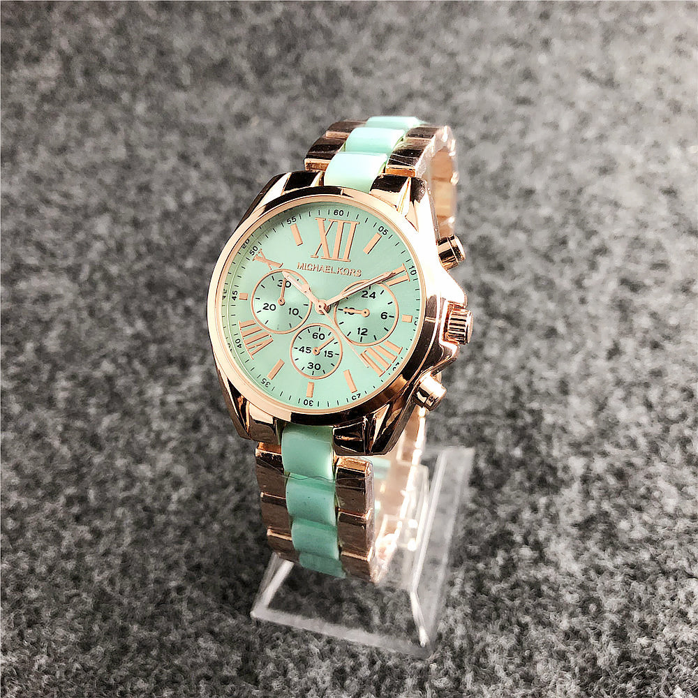MICHAEL KORS Water Resistant Stainless Steel Ladies Watch - Gold Green