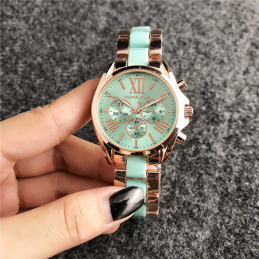 MICHAEL KORS Water Resistant Stainless Steel Ladies Watch - Gold Green