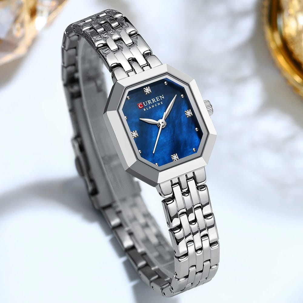 CURREN 9108 Stainless Steel Water Resistant Ladies Watch - Silver Blue