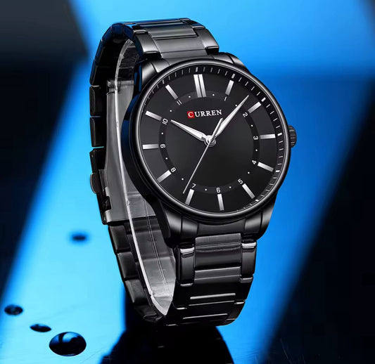 CURREN 8430 Stainless Steel Water Resistant Men's Watch - Black