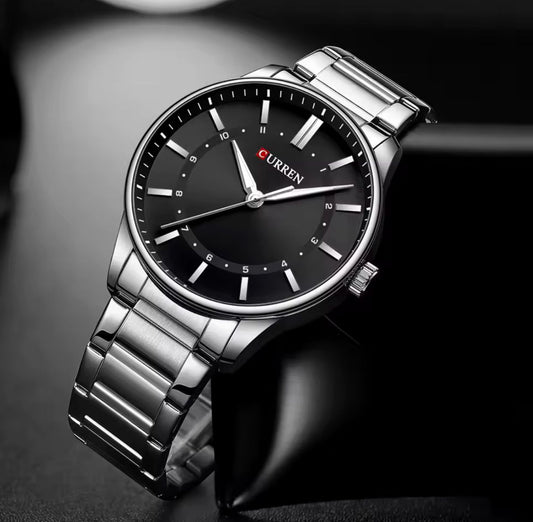 CURREN 8430 Stainless Steel Water Resistant Men's Watch - Silver Black