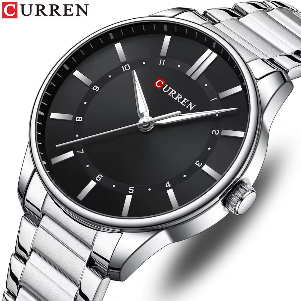 CURREN 8430 Stainless Steel Water Resistant Men's Watch - Silver Black