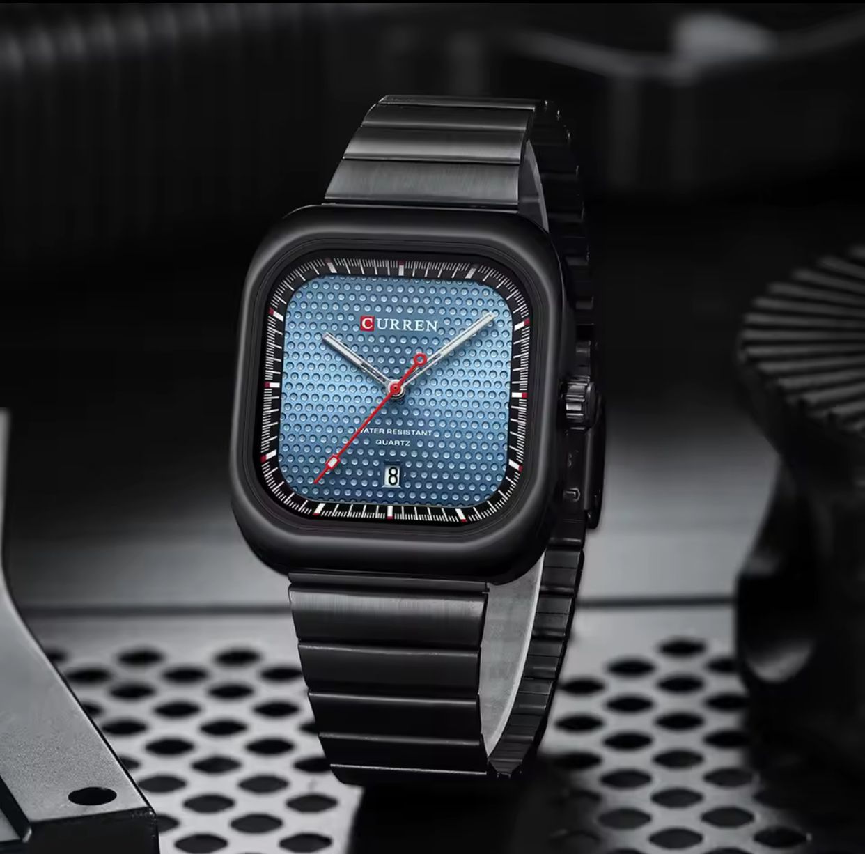 CURREN 8460 Water Resistant Stainless Steel Men's Watch - Black Blue