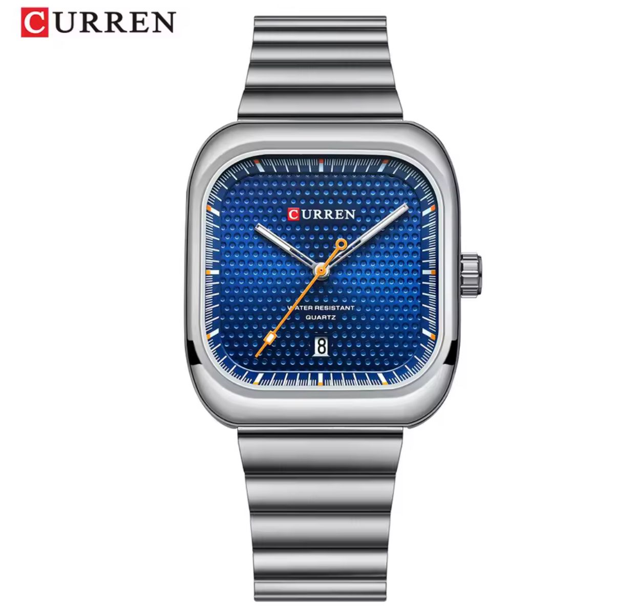 CURREN 8460 Water Resistant Stainless Steel Men's Watch - Silver Blue