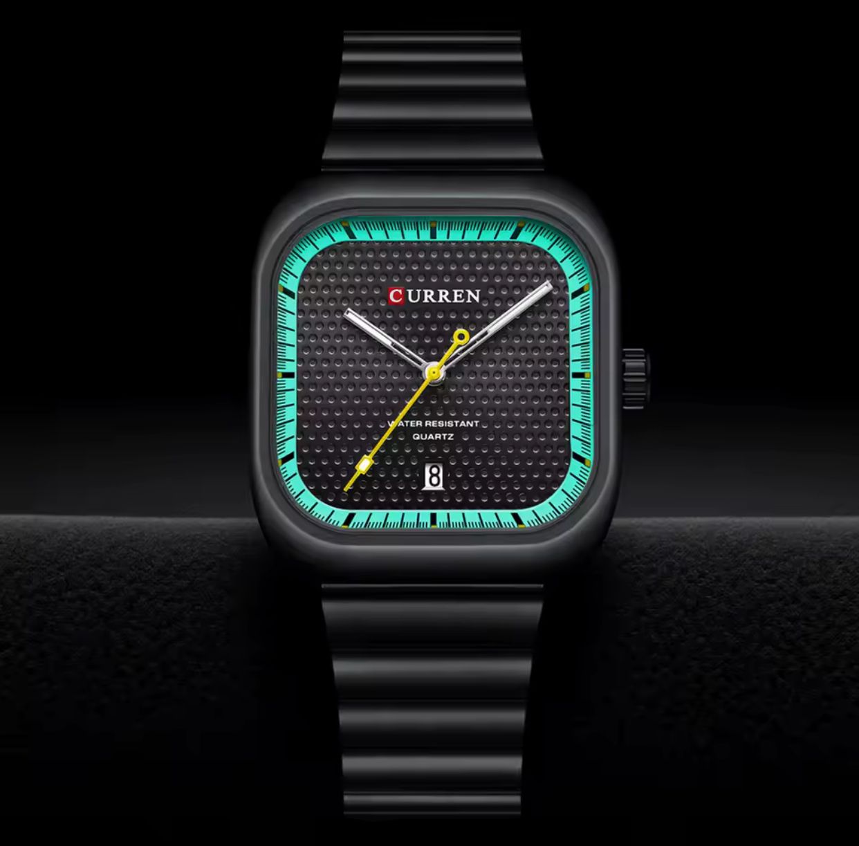 CURREN 8460 Water Resistant Stainless Steel Men's Watch - Black Green