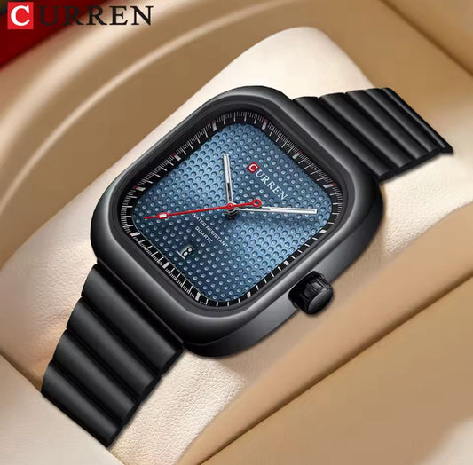 CURREN 8460 Water Resistant Stainless Steel Men's Watch - Black Blue