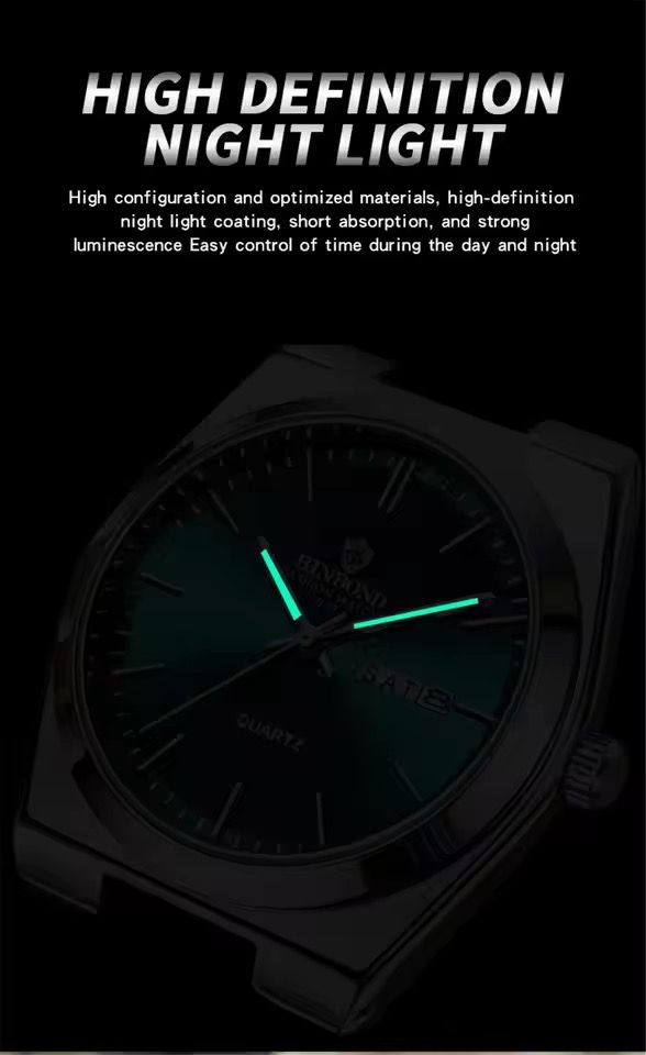 BINBOND B102 WaterProof Fashion Quartz Wristwatch for Men