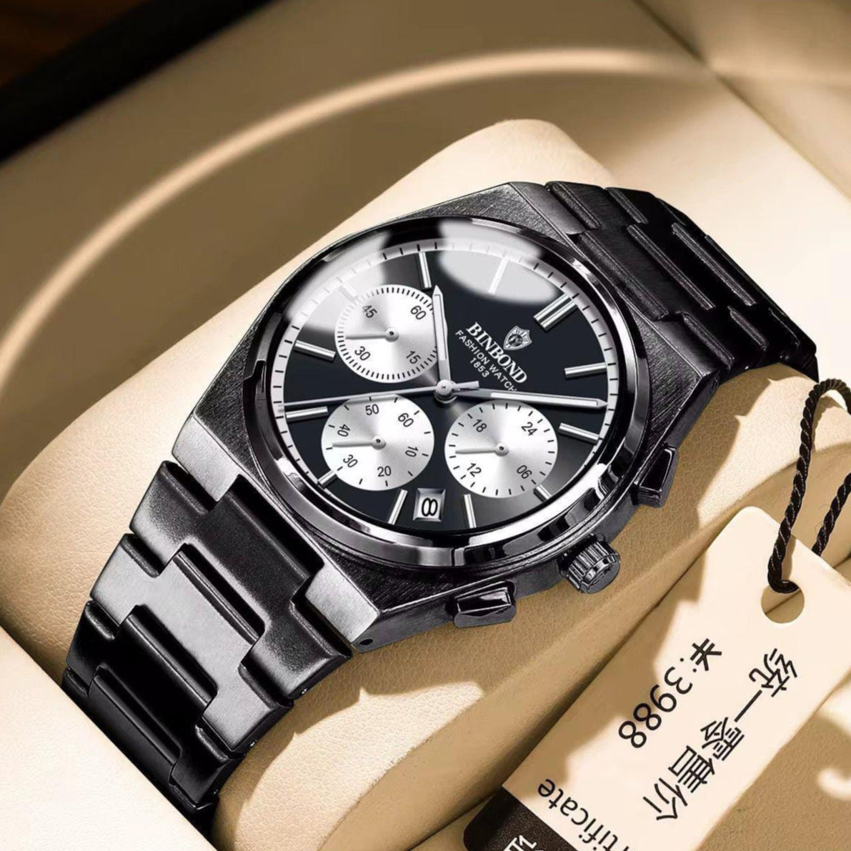 BINBOND Chronograph Waterproof Quartz Movement Men's Watch