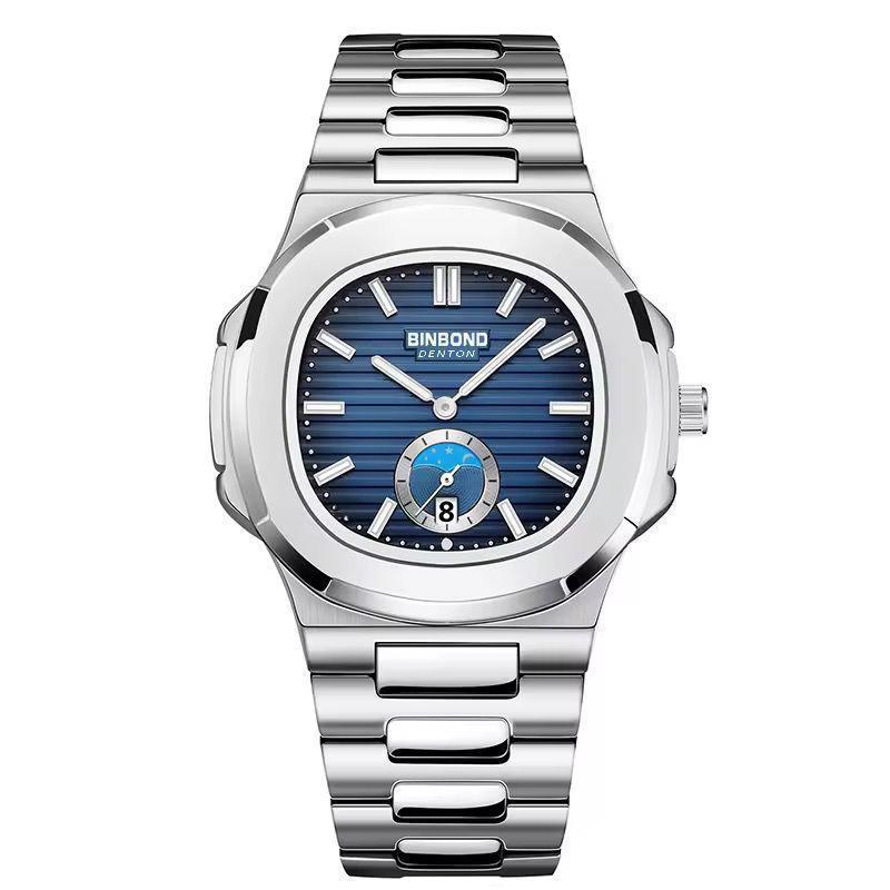 BINBOND DENTON with Seconds Arm Waterproof Luminous Stainless Steel Men's Watch