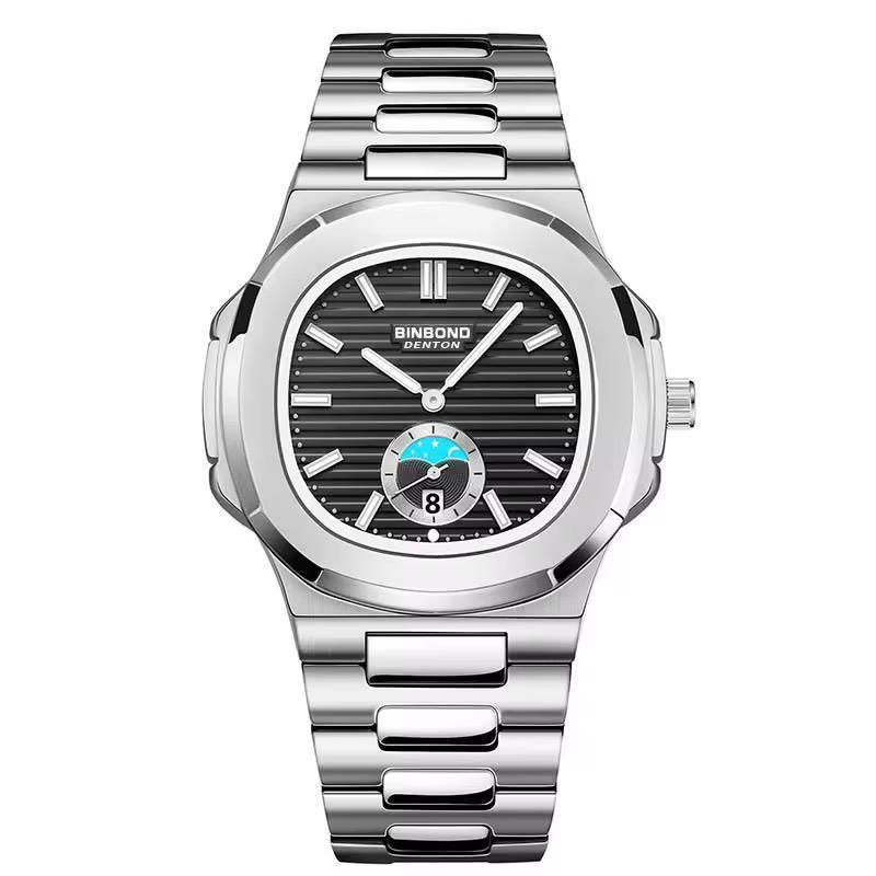BINBOND DENTON with Seconds Arm Waterproof Luminous Stainless Steel Men's Watch