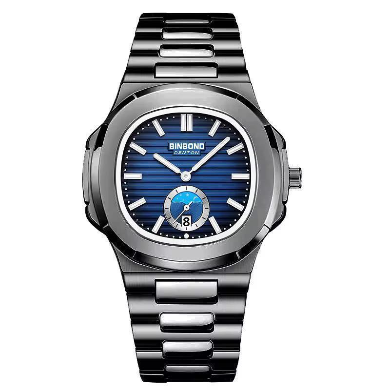 BINBOND DENTON with Seconds Arm Waterproof Luminous Stainless Steel Men's Watch